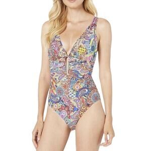 Bleu Rod Beattie Groove Baby OTS 1PC Swimsuit Womens Size 10 NWT $125